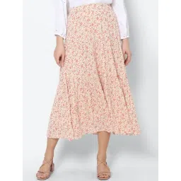 American Eagle Outfitters Beige Printed Below Knee Skirt-picture-10