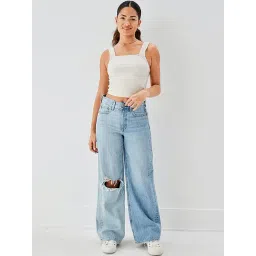 American Eagle Outfitters Blue Cotton Mid Rise Jeans-picture-26