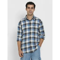 American Eagle Outfitters Blue Cotton Regular Fit Checks Shirt-picture-28