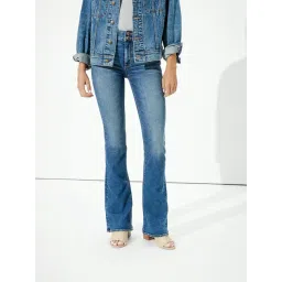 American Eagle Outfitters Blue Flared Fit High Rise Jeans-picture-14