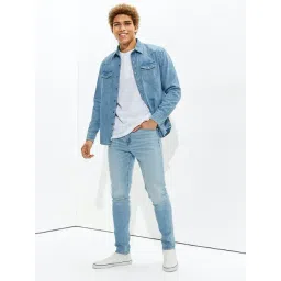 American Eagle Outfitters Blue Skinny Fit Distressed Jeans-picture-43