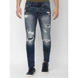 American Eagle Outfitters Blue Slim Fit Distressed Jeans-picture-10