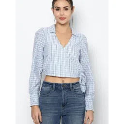 American Eagle Outfitters Light Blue Striped Top-picture-33