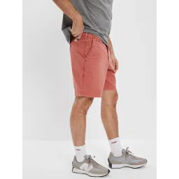 American Eagle Outfitters Peach Cotton Regular Fit Shorts image 3