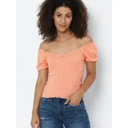 American Eagle Outfitters Peach Printed Top-picture-36