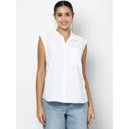 American Eagle Outfitters White Cotton Chequered Shirt-picture-28