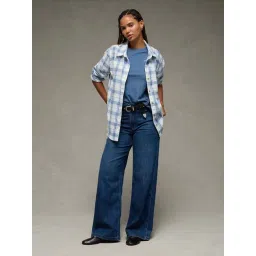 American Eagle White Cotton Regular Fit Checks Shirt-picture-16