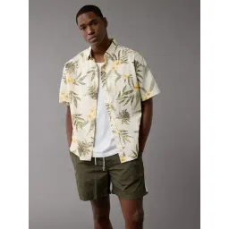 American Eagle White Cotton Regular Fit Floral Shirt-picture-25