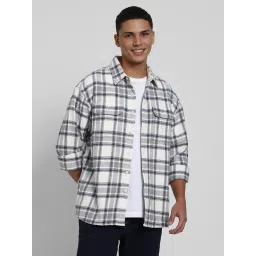American Eagle White Regular fit Checks Shirt image 1