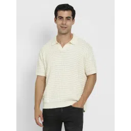 American Eagle White Regular Fit Self Pattern Polo T-Shirt-picture-32