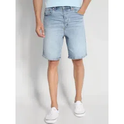 american eagle outfitters American Eagle Blue Cotton Regular Fit Denim Shorts-picture-35