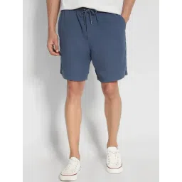 american eagle outfitters American Eagle Blue Cotton Regular Fit Shorts-picture-42