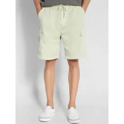 american eagle outfitters American Eagle Green Cotton Regular Fit Cargo Shorts-picture-26
