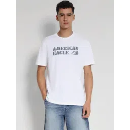 american eagle outfitters American Eagle White Cotton Regular Fit Printed T-Shirt-picture-31