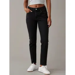 American Eagle Outfitters Black Cotton Mid Rise Jeans-picture-35