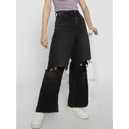 American Eagle Outfitters Black Plain Jeans-picture-22