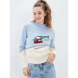 American Eagle Outfitters Blue & Off-White Printed Sweater-picture-45