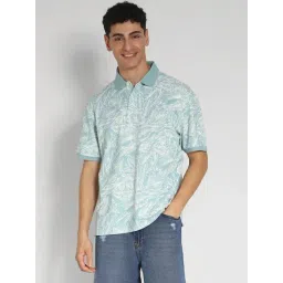 American Eagle Outfitters Blue Cotton Printed Polo T-Shirt-picture-22