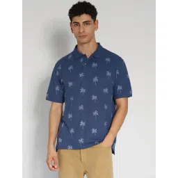 American Eagle Outfitters Blue Cotton Printed Polo T-Shirt-picture-23