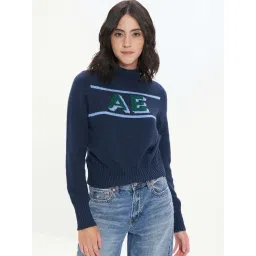 American Eagle Outfitters Blue Cotton Printed Sweater-picture-39