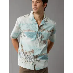 American Eagle Outfitters Blue Cotton Regular Fit Printed Shirt-picture-41