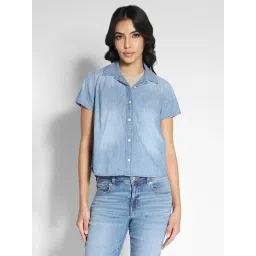 American Eagle Outfitters Blue Cotton Regular Fit Shirt-picture-28