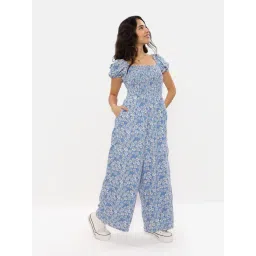American Eagle Outfitters Blue Floral Print Jumpsuit-picture-47