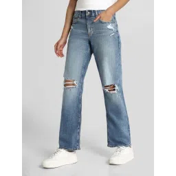 American Eagle Outfitters Blue Plain Jeans image 3