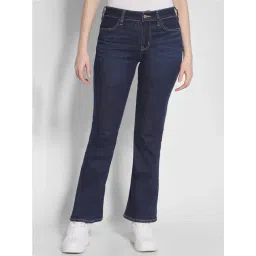 American Eagle Outfitters Dark Blue Blended Regular Fit Mid Rise Jeans-picture-29