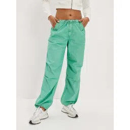 American Eagle Outfitters Green Cotton Parachute Pants-picture-20