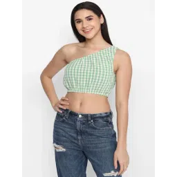 American Eagle Outfitters Green Cotton Printed Crop Top-picture-46
