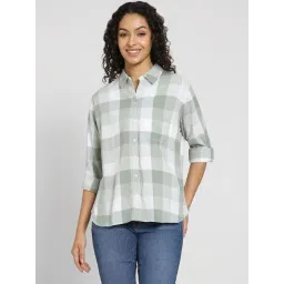 American Eagle Outfitters Grey Chequered Shirt-picture-48