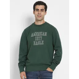 AMERICAN EAGLE OUTFITTERS Men Alphanumeric Printed Pullover Oversized Sweatshirt-picture-23