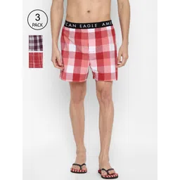 AMERICAN EAGLE OUTFITTERS Men Pack Of 3 Checked Boxers WEC0233619900-picture-31