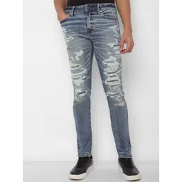 AMERICAN EAGLE OUTFITTERS Men Skinny Fit Highly Distressed Heavy Fade Jeans-picture-17