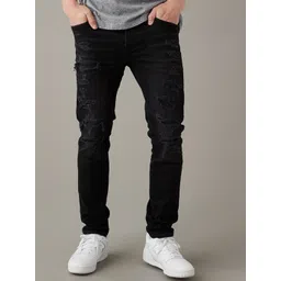 AMERICAN EAGLE OUTFITTERS Men Skinny Fit Mid-Rise Highly Distressed Stretchable Jeans-picture-31