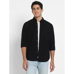 AMERICAN EAGLE OUTFITTERS Men Slim Fit Button-Down Collar Solid Cotton Casual Shirt-picture-20