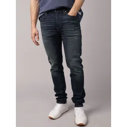 AMERICAN EAGLE OUTFITTERS Men Slim Fit Mid-Rise Low Distress Light Fade Jeans-picture-22