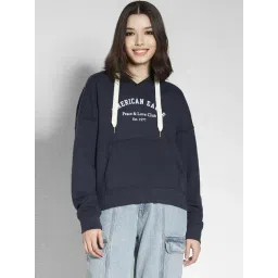 American Eagle Outfitters Navy Cotton Printed Hoodie-picture-22