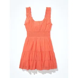American Eagle Outfitters Peach Cotton A-Line Dress-picture-23