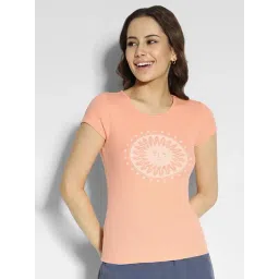 American Eagle Outfitters Peach Cotton Graphic Print Oversized T-Shirt-picture-20