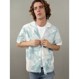 AMERICAN EAGLE OUTFITTERS Printed Spread Collar Cotton Shirt-picture-29