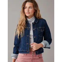 AMERICAN EAGLE OUTFITTERS Spread Collar Denim Jacket-picture-16