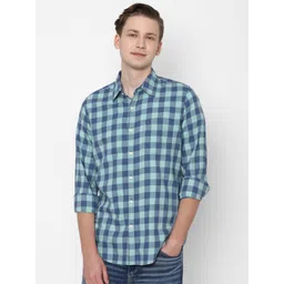 AMERICAN EAGLE OUTFITTERS Tartan Checked Pure Cotton Casual Shirt-picture-27