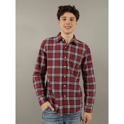 AMERICAN EAGLE OUTFITTERS Tartan Checked Pure Cotton Casual Shirt-picture-22