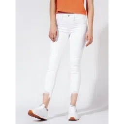 American Eagle Outfitters White Cotton Mid Rise Jeans-picture-26