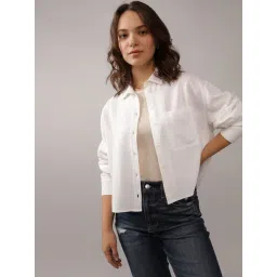 American Eagle Outfitters White Plain Shirt-picture-25