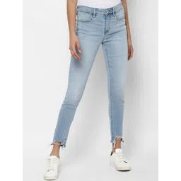 AMERICAN EAGLE OUTFITTERS Women Blue Skinny Fit High-Rise Heavy Fade Stretchable Jeans-picture-21