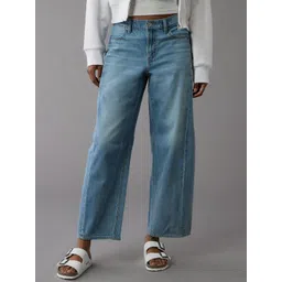 AMERICAN EAGLE OUTFITTERS Women Mid-Rise Barrel Fit Light Fade Jeans-picture-19