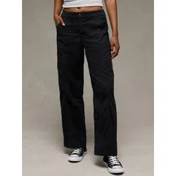 AMERICAN EAGLE OUTFITTERS Women Mid Rise Regular Fit Cargos Trousers-picture-22